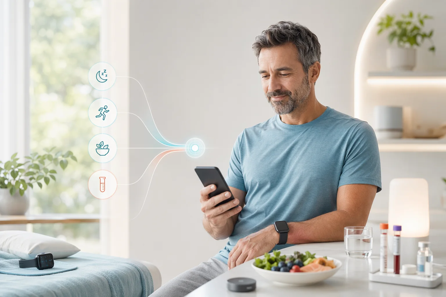 A person choosing their starting point to better understand their health
