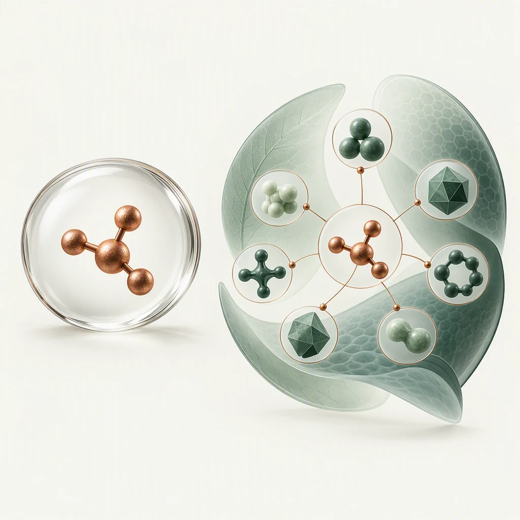 Linked molecules grouped into one pattern