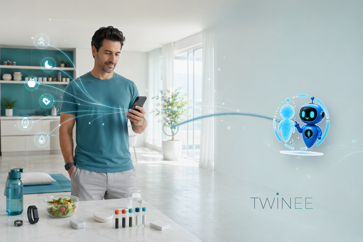 Présentation de TwinMe sur téléphone avec Twinee