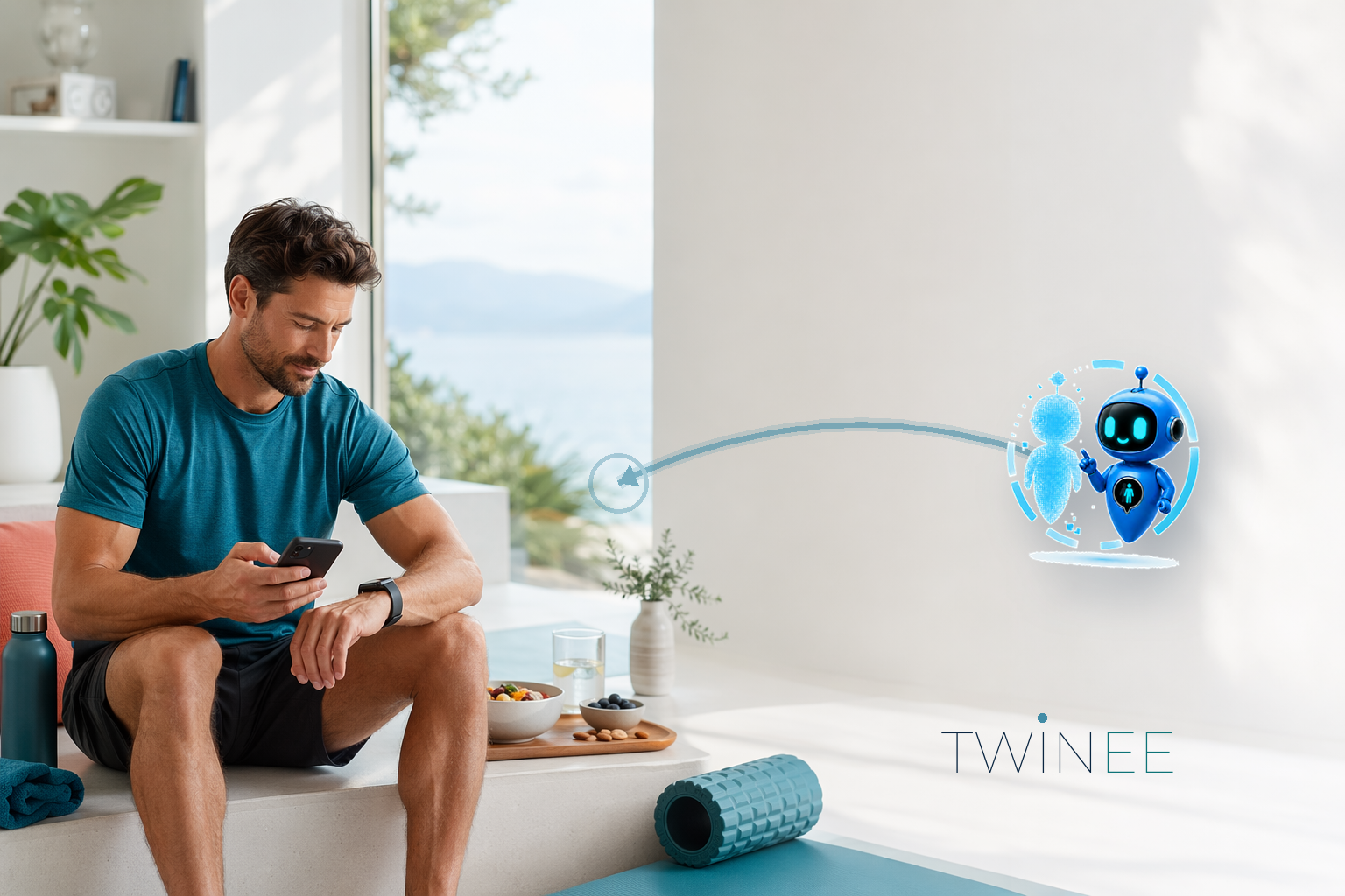 Twinee accompagne une personne qui porte une montre connectée