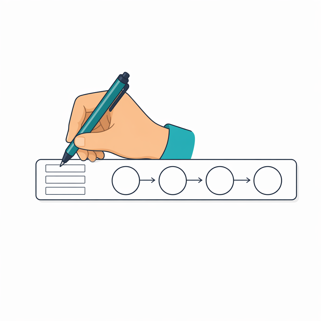 Writing your BTID, the date and the time on a collection strip