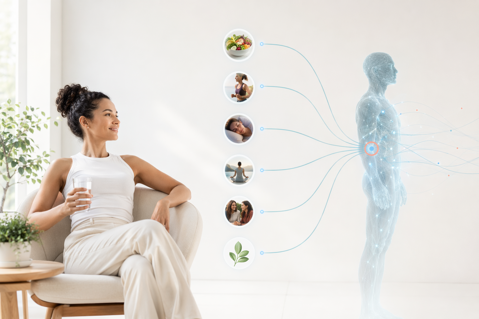 Virtual twin reading your biology across the six lifestyle medicine pillars