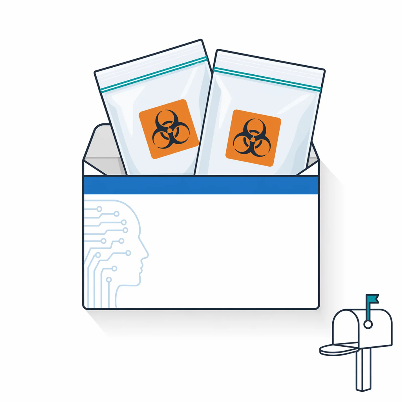 Preparing the sample for postal return